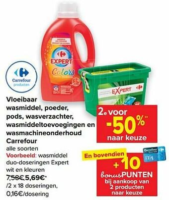 Wasmiddel duo-doseringen expert wit en kleuren