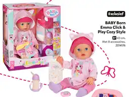 Intertoys Baby born emma click & play cozy style aanbieding
