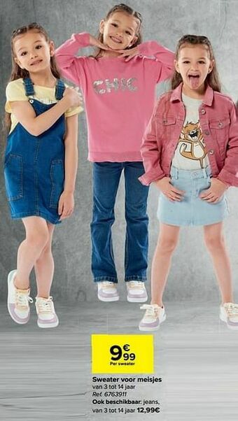 Carrefour Sweater voor meisjes aanbieding