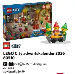 Intertoys Lego city adventskalender 2026 aanbieding