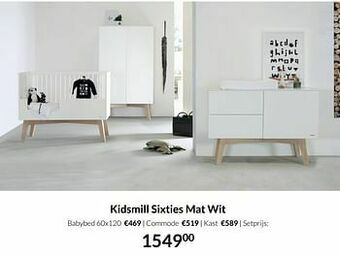 BabyPark Kidsmill sixties mat wit aanbieding