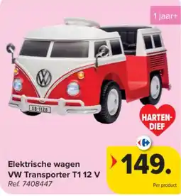 Carrefour Elektrische wagen VW Transporter T1 12 V aanbieding