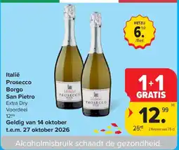 Carrefour Market Italië Prosecco Borgo San Pietro aanbieding
