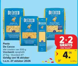 Carrefour Market Pasta De Cecco aanbieding