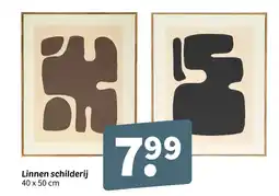 Wibra Linnen schilderij aanbieding