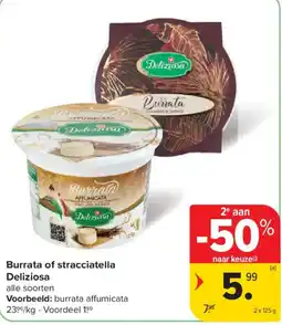 Carrefour Market Burrata of stracciatella Deliziosa aanbieding