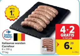 Carrefour Market Italiaanse worsten Carrefour aanbieding