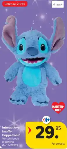 Carrefour Interactieve knuffel Puppетronic aanbieding