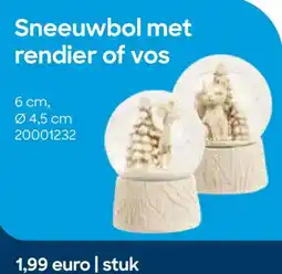 AVA Sneeuwbol met rendier of vos aanbieding