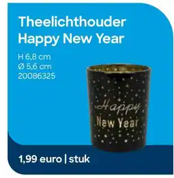 AVA Theelichthouder happy new year aanbieding