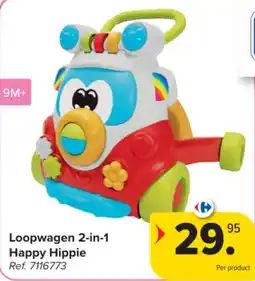 Carrefour Loopwagen 2-in-1 Happy Hippie aanbieding