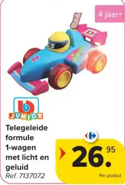 Carrefour Telegeleide formule 1-wagen met licht en geluid aanbieding