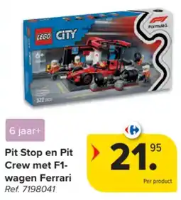 Carrefour Pit Stop en Pit Crew met F1-wagen Ferrari aanbieding