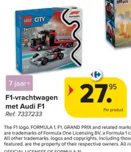 Carrefour F1-vrachtwagen met Audi F1 aanbieding