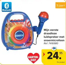 Carrefour Mijn eerste draadloze luidspreker met snoermicrofoon aanbieding