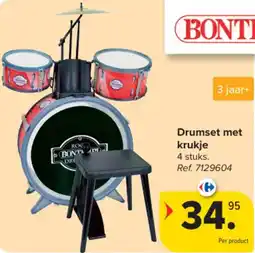 Carrefour Drumset met krukje aanbieding