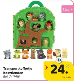 Carrefour Transportkoffertje bosvrienden aanbieding