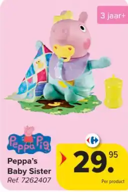Carrefour Peppa's Baby Sister aanbieding