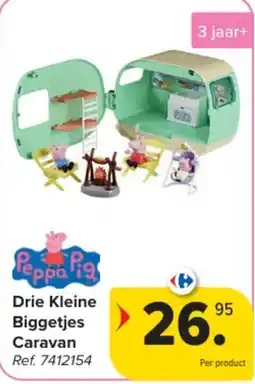 Carrefour Drie Kleine Biggetjes Caravan aanbieding
