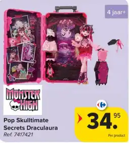 Carrefour Pop Skulltimate Secrets Draculaura aanbieding