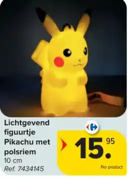 Carrefour Lichtgevend figuurtje pikachu met polsriem aanbieding