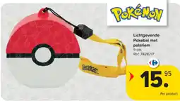 Carrefour Lichtgevende Pokébal met polsriem aanbieding
