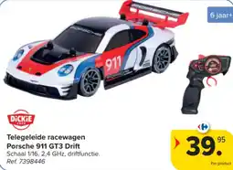 Carrefour DiCKiE toys Telegeleide Racewagen Porsche 911 GT3 Drift aanbieding