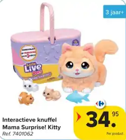 Carrefour Interactieve knuffel Mama Surprise! Kitty aanbieding