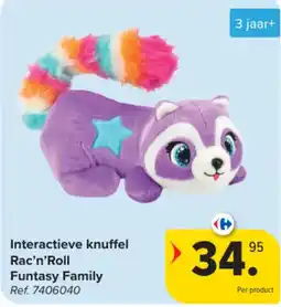 Carrefour Interactieve knuffel Rac'n'Roll Funtasy Family aanbieding