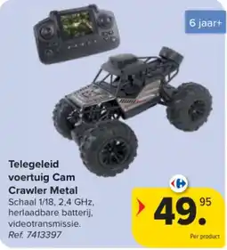 Carrefour Telegeleid voertuig Cam Crawler Metal aanbieding