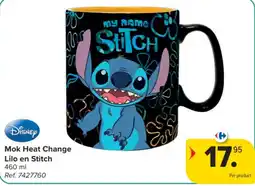 Carrefour Mok Heat Change Lilo en Stitch aanbieding