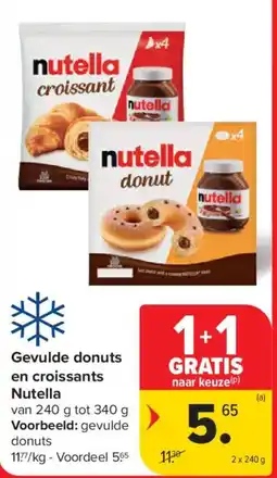 Carrefour Market Gevulde donuts en croissants Nutella aanbieding