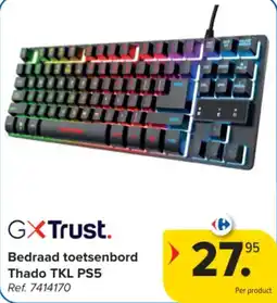 Carrefour Bedraad toetsenbord Thado TKL PS5 aanbieding