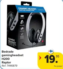 Carrefour Bedrade gamingheadset H200 Raptor aanbieding