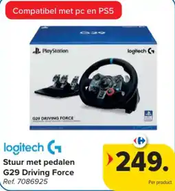 Carrefour Stuur met pedalen G29 Driving Force aanbieding