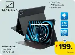 Carrefour Tablet 14 XXL met folio aanbieding