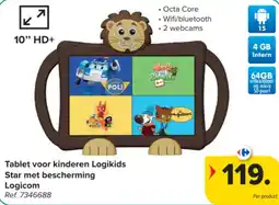 Carrefour Tablet voor kinderen Logikids Star met bescherming aanbieding