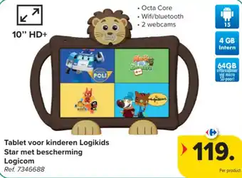 Tablet voor kinderen Logikids Star met bescherming