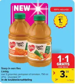 Carrefour Market Soep in een fles Liebig aanbieding