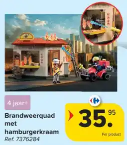 Carrefour Brandweerquad met hamburgerkraam aanbieding
