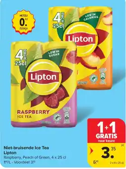Carrefour Market Niet-bruisende Ice Tea Lipton aanbieding
