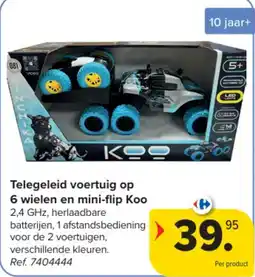 Carrefour Telegeleid voertuig op 6 wielen en mini-flip Koo aanbieding