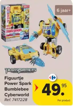 Carrefour Figuurtje Power Spark Bumblebee Cyberworld aanbieding