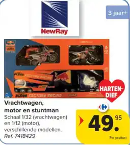 Carrefour Vrachtwagen, motor en stuntman aanbieding
