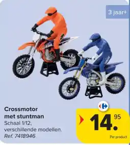 Carrefour Crossmotor met stuntman aanbieding