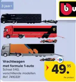 Carrefour Vrachtwagen met formule 1-auto aanbieding