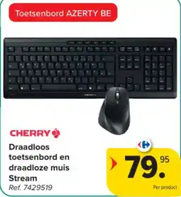 Carrefour draadloos toetsenbord en draadloze muis stream aanbieding