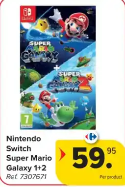 Carrefour Nintendo switch super mario galaxy 1+2 aanbieding