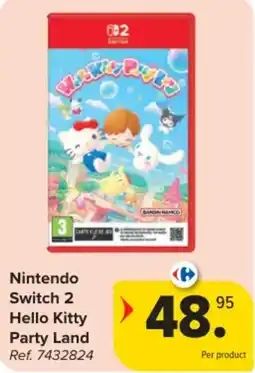 Carrefour Nintendo switch 2 hello kitty party land aanbieding