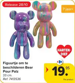 Carrefour Figuurtje om te beschilderen Bear Pour Palz aanbieding